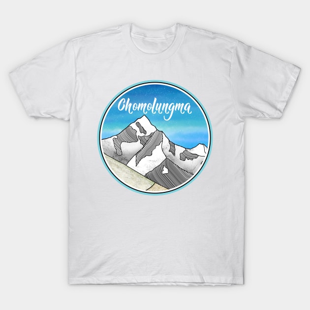 Mount Everest  Chomolungma T-Shirt by mailboxdisco